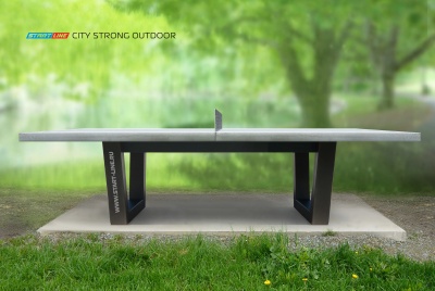 Теннисный стол антивандальный Start Line City Strong Outdoor, всепогодный, цвет серый/черный