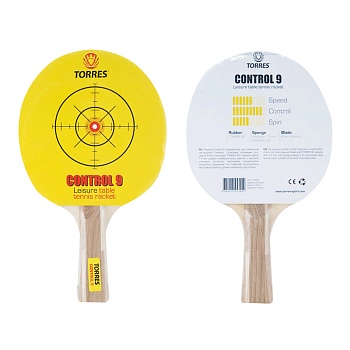 Ракетка для настольного тенниса TORRES Control 9, арт.TT0002, коническая ручка