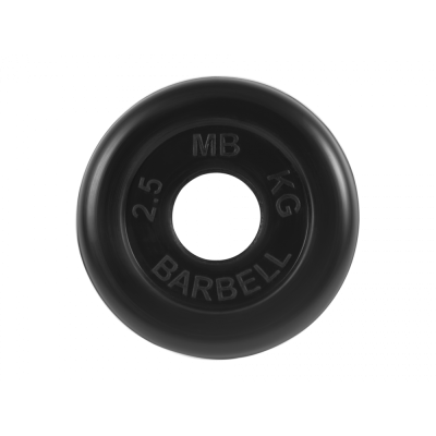 Диск обрезиненный MB Barbell Стандарт, d 51мм, 2,5кг, черный в Магазине Спорт - Пермь