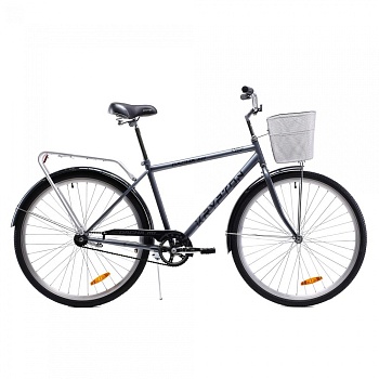 Велосипед городской Krypton DACHA, 28", 1 скорость, (рама 19), цвет серый металлик