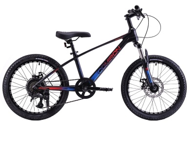 Велосипед COMIRON RAPID R20B, 20”(рама, 11,5), цвет чёрный глянцевый/красно-синий неон в Магазине Спорт - Пермь