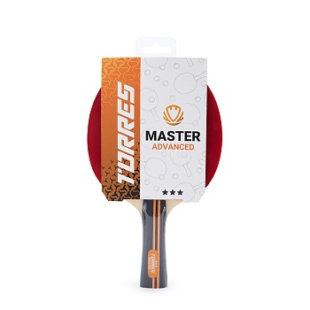 Ракетка для настольного тенниса TORRES Master 3*, TT23007, коническая ручка