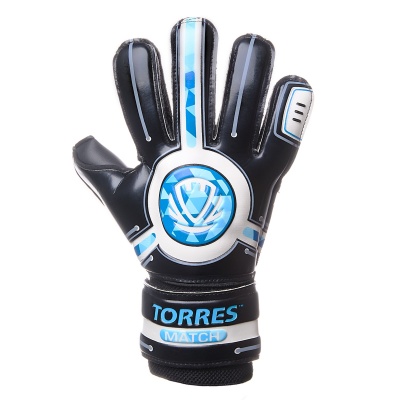 Перчатки вратарские футбольные TORRES Match FG0523404, черно-голубые