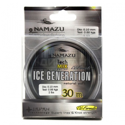 Леска Namazu Ice Generation, L-30m, d-0.10mm, test-0.88кг