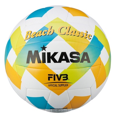 Мяч для пляжного волейбола Mikasa BV543C, синтетическая кожа, размер 5, цвета в ассортименте