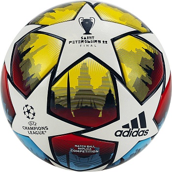 Мяч футбольный Adidas Finale 22 UCL Competition St. Petersburg Ball FIFA Pro, H57810, размер 4