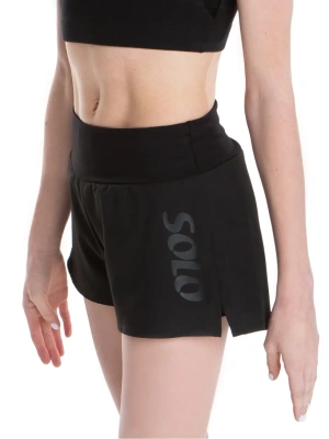 Шорты двойные Соло «Энергия черного» из хлопка RG772-107 Чёрный