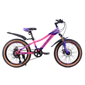Велосипед подростковый COMIRON SMART, 20", 7 скоростей, (рама 10), лавандовый