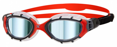 Очки для плавания ZOGGS Predator Flex Titanium S/M цвет: прозрачный/красный в магазине Спорт - Пермь