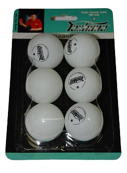 Мяч для настольного тенниса Yashima 31001, 1 звезда, 40 мм, 6 шт