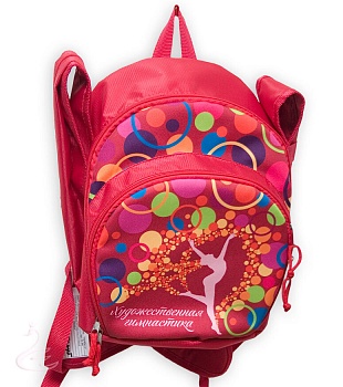 Рюкзак для художественной гимнастики Царевна-Лебедь Арабеск Цветные мячи красный