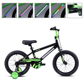 Велосипед детский 16" Krypton BURNING KB01 16" черный/ лайм