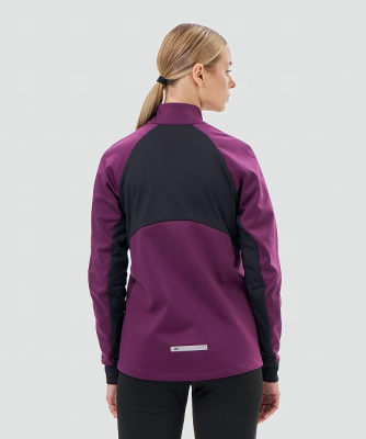 Тренировочная куртка женская для лыж и бега Nordski Core Purple/Black W NSW662526