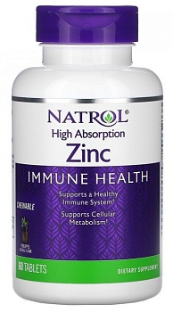 Natrol Витамины High Absorption Zinc - 60 жевательных таблеток в магазине Спорт - Пермь