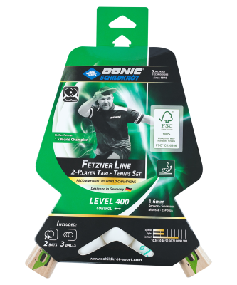 Набор для настольного тенниса Donic Fetzner 400 FS SET (2 ракетки + 3 мяча)