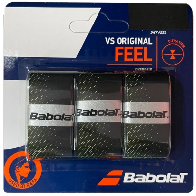 Овергрип Babolat VS Grip Original WH (3шт), 653040-232, черный/желтый