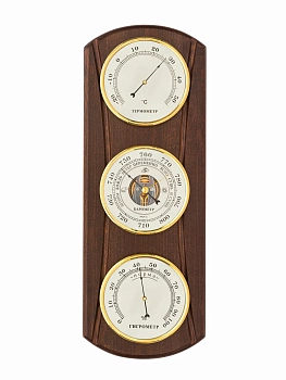 Метеостанция БМ 61-барометр, гигрометр, термометр 15*41 см