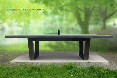 Теннисный стол антивандальный Start Line City Strong Design Outdoor, всепогодный, цвет графит/черный