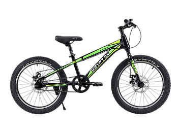 Велосипед Krypton Hyperion KH10BGY20HF, 20", 1 скорость, черный-зеленый