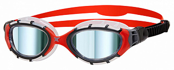 Очки для плавания ZOGGS Predator Flex Titanium L/XL (прозрачный/красный) в магазине Спорт - Пермь