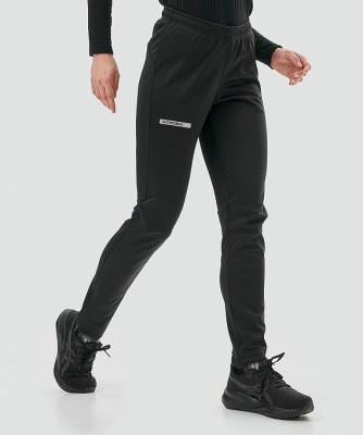Тренировочные женские брюки для лыж и бега Nordski Core Black W NSW664100