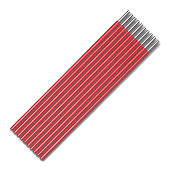 Сегменты алюминиевых дуг для палатки, диаметр 9,5мм (10шт), TRA-101, красные