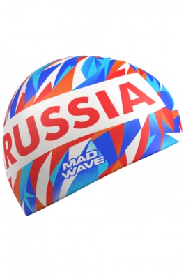 Шапочка для плавания силиконовая Mad Wave Russia, M0554 21 0 00W, Russia Multi в магазине Спорт - Пермь