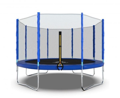 Батут DFC Trampoline 12 ft (366см), наружная сетка, синий в Магазине Спорт - Пермь