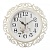 Часы настенные Рубин 4126-003 круг ажурный d=40,5см, корпус белый с золотом "Нежные пионы" в магазине Спорт - Пермь