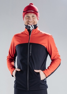 Разминочная куртка Nordski Active Red/Black NSM 483910 в магазине Спорт - Пермь