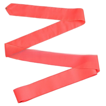 Лента гимнастическая без палочки Indigo 4 м, цвет розово-коралловый