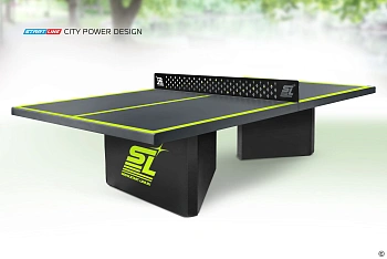 Теннисный стол антивандальный Start Line City Power Design Outdoor, всепогодный, цвет графит/черный