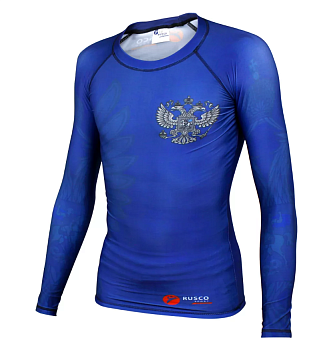 Рашгард для MMA Rusco Sport Blue Herb, детский в магазине Спорт - Пермь