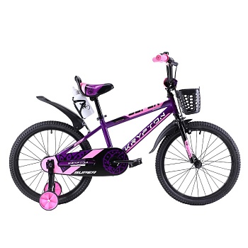 Велосипед Krypton Super KS01VP, 20", 1 скорость, цвет фиолетовый/розовый