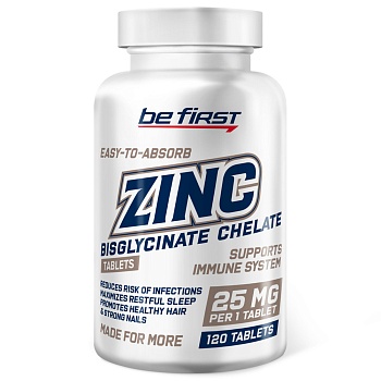 Be First - Zinc bisglycinate chelate (цинка хелат) - 120 таблеток в магазине Спорт - Пермь