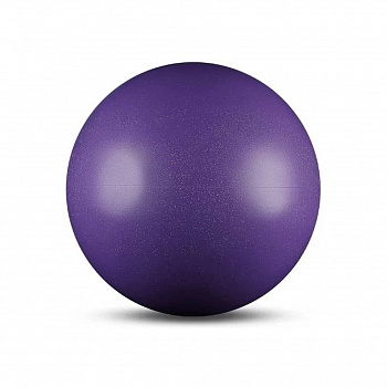 Мяч для художественной гимнастики Indigo 15 см, 300 г, сиреневый с блестками (AB2803B) в Магазине Спорт - Пермь