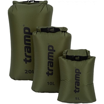 Гермомешок Tramp Nylon Ultralight 10л. оливковый - TRA-309