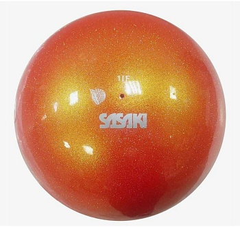 Мяч для художественной гимнастики SASAKI 18.5 см M 207 AU АВРОРА, цвет: OR - оранжевый