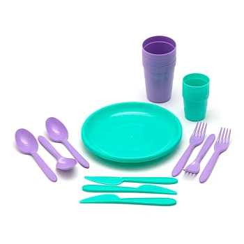 Набор для пикника СЛЕДОПЫТ Picnic Set, на 3 персоны, пластик, в контейнере PF-CWS-PS05