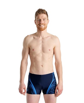 Плавки-шорты для плавания Arena SWIM SHORT GRAPHIC 5535 700, темно-синие в магазине Спорт - Пермь
