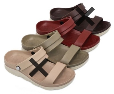 Обувь пляжная женская /хаки, бордо/Lucky Land 4767 W-EVA-2C