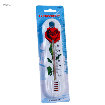 Термометр комнатный 'Цветок" в блистере (-10 +50), арт. 4444063, цвет МИКС