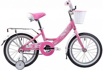 Велосипед NOVATRACK GIRLISH LINE 16' алюминиевый, розовый