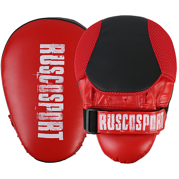 Лапы Rusco Sport изогнутые с карманом, красно-черные в магазине Спорт - Пермь