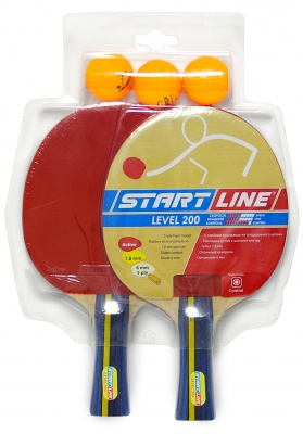 Набор для настольного тенниса Start Line Level 200 (2 ракетки, 3 мяча Club Select)