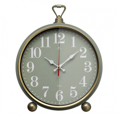 Настенно-настольные часы Рубин 3426-004 26х32 см, корпус оливковый с золотом "Классика" в магазине Спорт - Пермь