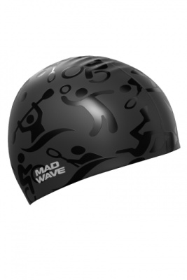 Шапочка для плавания силиконовая Mad Wave Sport, M0554 19 0 01W, Sport Black в магазине Спорт - Пермь