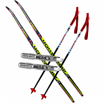 Лыжи юниорские с креплениями STC SNS, с палками в магазине Спорт - Пермь