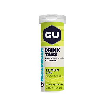 Изотонический напиток GU Drink Tabs в шипучих таблетках (лимон-лайм) в магазине Спорт - Пермь
