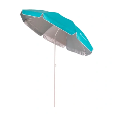 Зонт пляжный СЛЕДОПЫТ с наклоном, d - 180см, h - 183см, d штока 19/22мм, Polyester 190T, цв. голубой